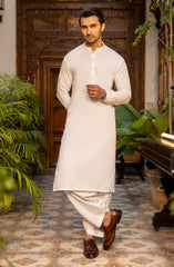 MEN KAMEEZ SHALWAR OFF WHITE