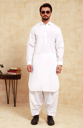 MEN KAMEEZ SHALWAR WHITE