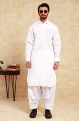 MEN KAMEEZ SHALWAR WHITE
