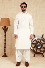 MEN KAMEEZ SHALWAR OFF WHITE
