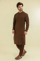 MEN KAMEEZ SHALWAR BROWN