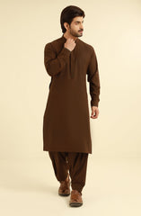 MEN KAMEEZ SHALWAR BROWN