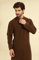 MEN KAMEEZ SHALWAR BROWN