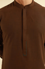 MEN KAMEEZ SHALWAR BROWN