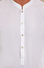 WHITE COTTON KAMEEZ SHALWAR