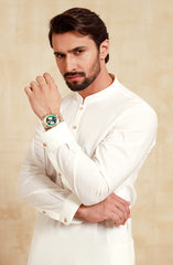 MEN KAMEEZ SHALWAR OFF WHITE