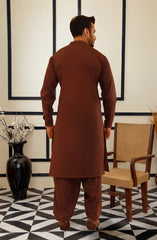 MAROON 100% COTTON KAMEEZ SHALWAR
