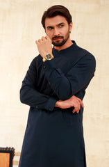 NAVY BLUE COTTON KAMEEZ SHALWAR