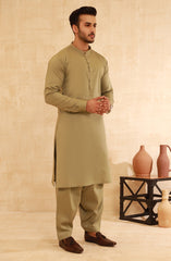 MEN KAMEEZ SHALWAR LIGHT OLIVE