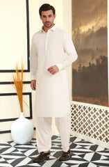 OFF WHITE BLENDED KAMEEZ SHALWAR