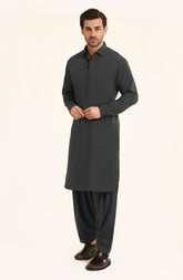 CHARCOAL BLENDED KAMEEZ SHALWAR