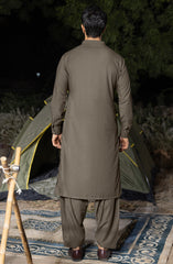 LIGHT BROWN BLENDED KAMEEZ SHALWAR