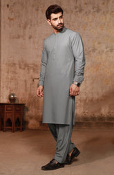 GREY BLENDED KAMEEZ SHALWAR