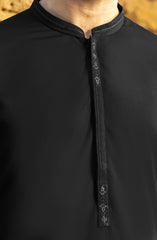 WINTER'24 MEN KAMEEZ SHALWAR EMBROIDERED BLACK