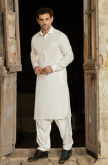 OFF WHITE BLENDED KAMEEZ SHALWAR