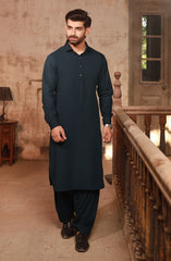 NAVY BLENDED KAMEEZ SHALWAR