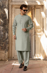 SEA GREEN BLENDED KAMEEZ SHALWAR
