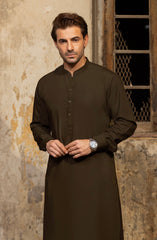 BROWN BLENDED KAMEEZ SHALWAR