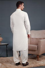 OFF WHITE BLENDED KAMEEZ SHALWAR