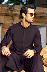 LIGHT BURGUNDY BLENDED EMBROIDERED KAMEEZ SHALWAR