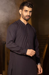PURPLE EMBROIDERED BLENDED KAMEEZ SHALWAR