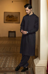 CHARCOAL 100% COTTON KAMEEZ SHALWAR
