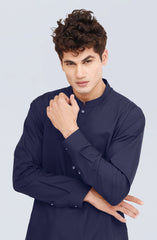 NAVY BLENDED KAMEEZ SHALWAR