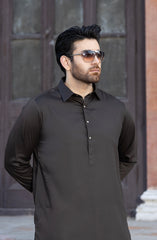 DARK-GREY BLENDED KAMEEZ SHALWAR