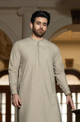 LIGHT-OLIVE BLENDED EMBROIDERED KAMEEZ SHALWAR