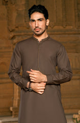 SUMMER'25 EMBROIDERED MEN KAMEEZ SHALWA OAK