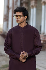 PLUM BLENDED KAMEEZ SHALWAR