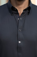 DARK-GREY BLENDED KAMEEZ SHALWAR