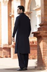 NAVY BLENDED KAMEEZ SHALWAR