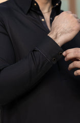 BLACK BLENDED KAMEEZ SHALWAR