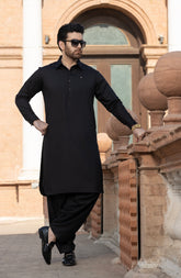 BLACK BLENDED KAMEEZ SHALWAR