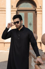 BLACK BLENDED KAMEEZ SHALWAR