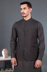 PURPLE KAMEEZ SHALWAR WITH WAIST COAT