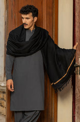 WINTER'23 MEN SHAWL FORMAL BLACK