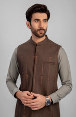 WINTER'23 MEN WAISTCOAT FORMAL LIGHT OLIVE