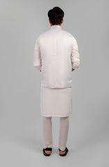 PRE WINTER'23 MEN WAISTCOAT PLAIN OFF WHITE