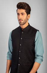 WINTER'23 MEN WAISTCOAT FORMAL BLACK