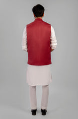 RED PLAIN WAISTCOAT