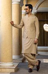 MEN WAISTCOAT FORMAL BEIGE