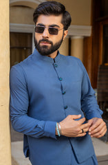 MEN WAISTCOAT FORMAL ROYAL BLUE