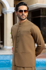 MEN WAISTCOAT FORMAL BROWN