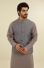 GREY KAMEEZ SHALWAR WITH WAIST COAT
