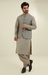 OLIVE GREEN BLENDED WAISTCOAT