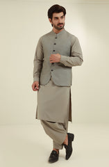 OLIVE GREEN BLENDED WAISTCOAT