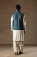 PRE WINTER'23 MEN WAISTCOAT CASUAL OLIVE GREEN