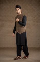 PRE WINTER'23 MEN WAISTCOAT PLAIN BRONZE